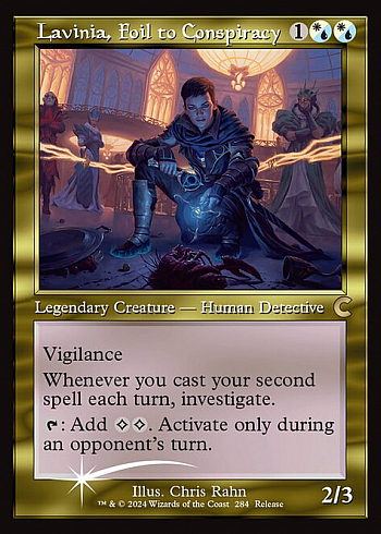 Lavinia, Foil to Conspiracy