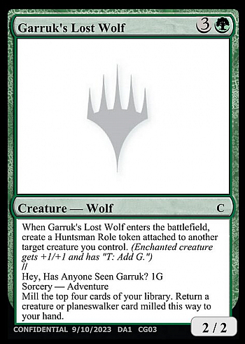 Garruk's Lost Wolf // Hey, Has Anyone Seen Garruk?