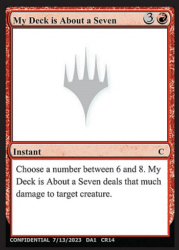 My Deck is About a Seven