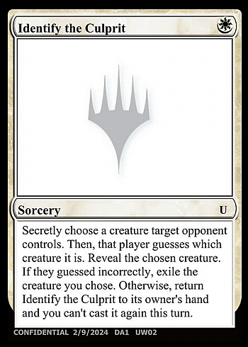 Identify the Culprit