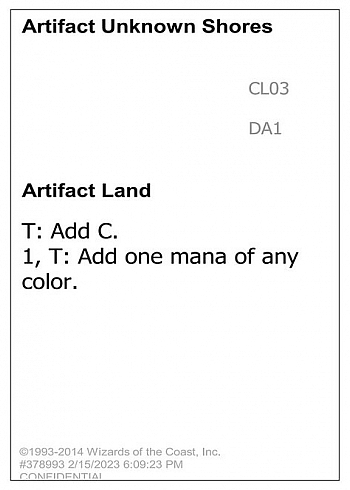 Artifact Unknown Shores