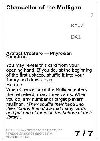 Chancellor of the Mulligan