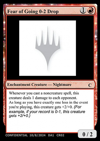 Fear of Going 0-2 Drop
