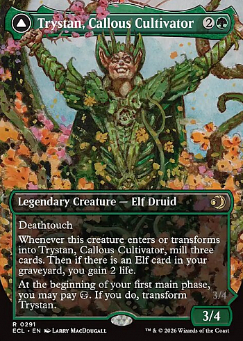 Trystan, Callous Cultivator // Trystan, Penitent Culler