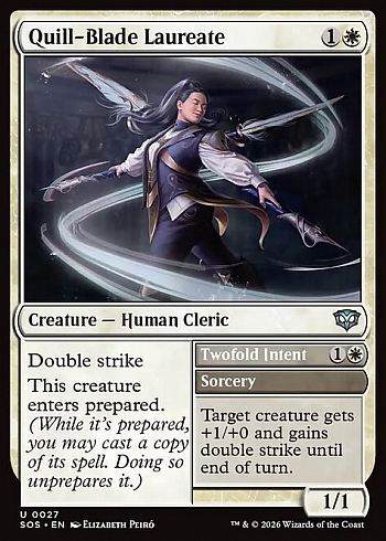 Quill-Blade Laureate // Twofold Intent