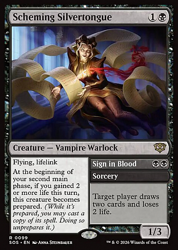 Scheming Silvertongue // Sign in Blood