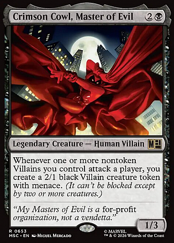Crimson Cowl, Master of Evil