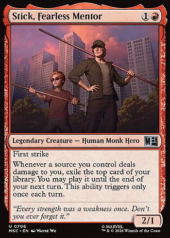 Stick, Fearless Mentor