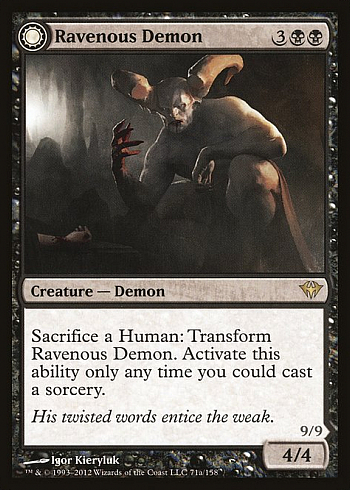 Ravenous Demon // Archdemon of Greed