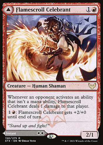 Flamescroll Celebrant // Revel in Silence