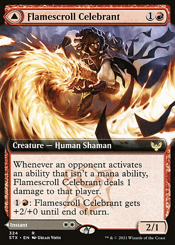 Flamescroll Celebrant // Revel in Silence