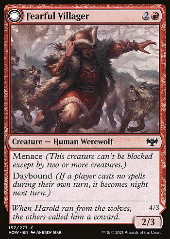 Fearful Villager // Fearsome Werewolf