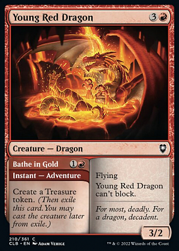 Young Red Dragon // Bathe in Gold