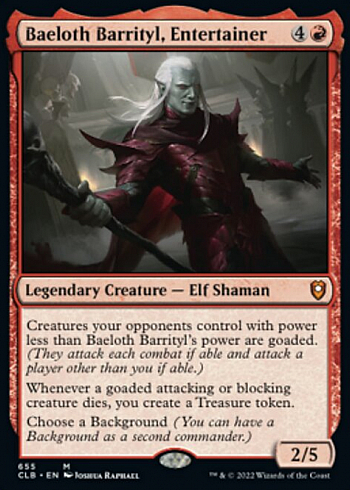 Baeloth Barrityl, Entertainer