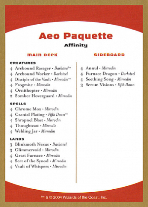 Aeo Paquette Decklist