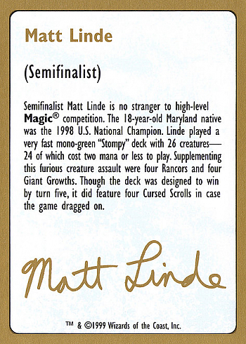 Matt Linde Bio