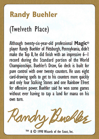 Randy Buehler Bio