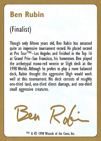 Ben Rubin Bio