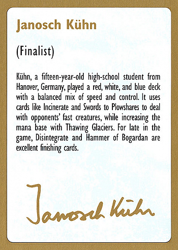 Janosch Kühn Bio 1997