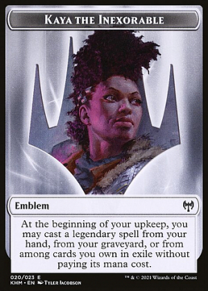 Kaya the Inexorable Emblem