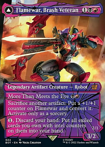 Flamewar, Brash Veteran // Flamewar, Streetwise Operative