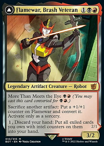 Flamewar, Brash Veteran // Flamewar, Streetwise Operative