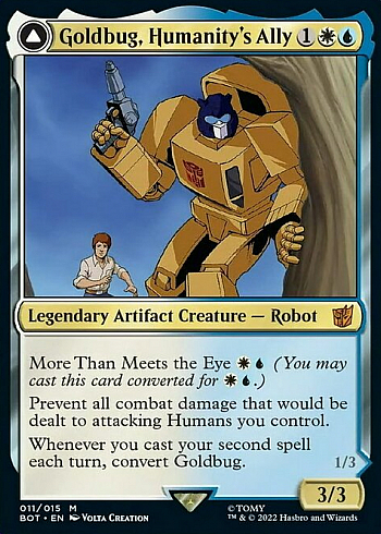 Goldbug, Humanity's Ally // Goldbug, Scrappy Scout